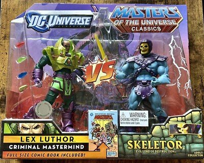 LEX LUTHOR VS SKELETOR DC Universe Masters of the Universe Classics Mint New