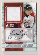 12-13 ITG Curtis Lazar /40 Auto Jersey Heroes And Prospects Subway 2012