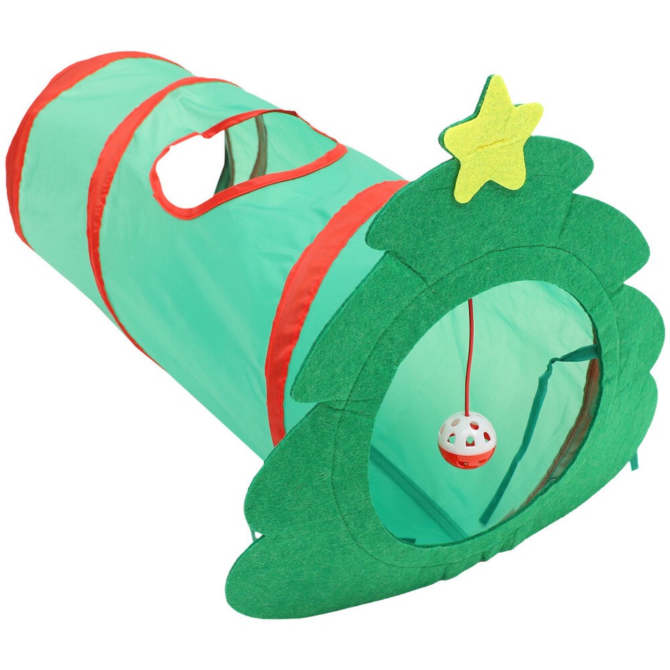 Cat Tunnel Christmas Tree Rabbit Pet Supplies Direct Foldable Channel