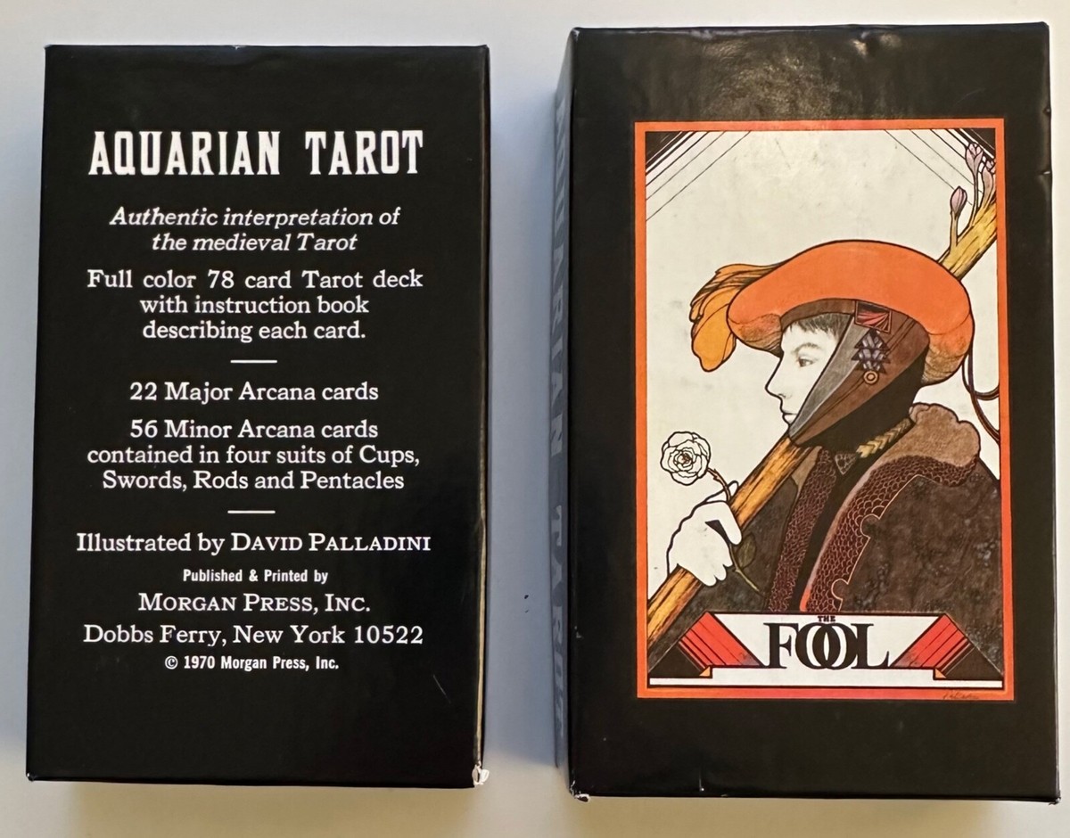 MINT!! VINTAGE 1970 Aquarian Tarot Deck 78 Cards David MINT!! VINTAGE 1970 Aquarian Tarot Deck 78 Cards David