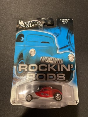 Hot Wheels Rockin' Rods '34 So-Cal Coupe Red & White #2/4 Real Riders