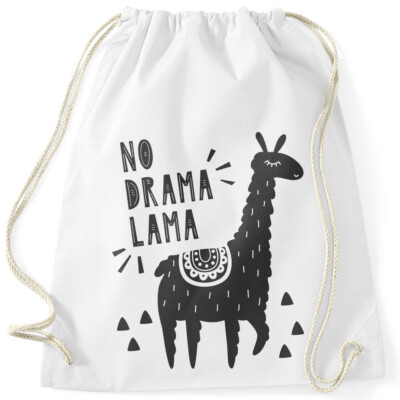 Sacca Sportiva MoonWorks "No Drama Lama" – In Cotone, Con Simpatico Motivo Alpaca