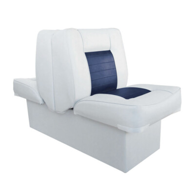 Rücken an Rücken Lounge Boot Yacht Sitz, weiß und blau, Marinequalität Polsterung
