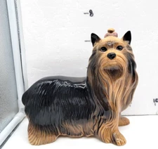 Coopercraft Yorkshire Terrier Yorkie Dog Figurine Vintage 6x8" England