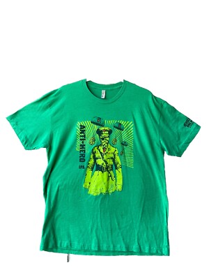 Green REVOLUTION BREWING Anit-Hero IPA Logo 50% 50% T Shirt Sz 2XL Chicago Beer