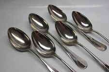 Antico SET DI 6 GRANDI CUCCHIAINI DA 8 1/4'' Alpacca