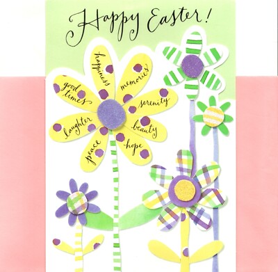 Happy Easter Spring Springtime Daisy Daisies Theme Hallmark Greeting Card 