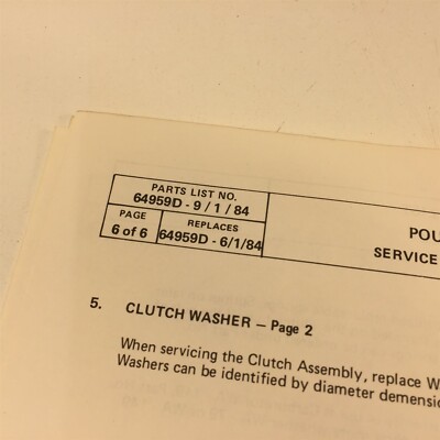 jtになります 1984 Weed Eater Model 2615 Line Trimmer Weedcutter Parts List