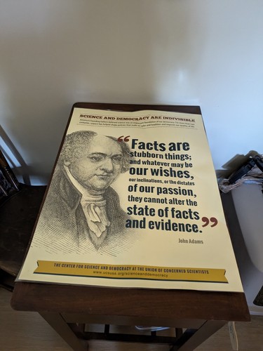 Affiche plastifiée John Adams. Le Centre pour la Science et la Démocratie à l'Union O - Photo 1/4