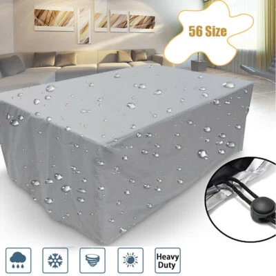 56 Size Cover Garden Furniture Waterproof Patio Rattan Table Chair Cube Set Park