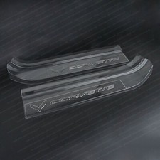 Corvette Clear Door Sill Protectors : C7 Stingray, Z51, Z06 Clear w/Embossed...