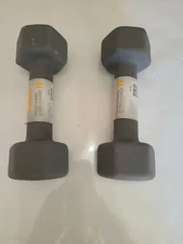 CAP Hex Neoprene Dumbbells 10lbs Set Pair 2 Gray - 20 lbs Total