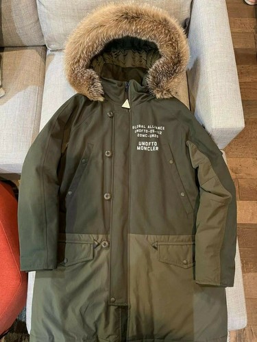 MONCLER GENIUS 2 Moncler 1952 X Undefeated Fur Lined Parka Down Coat Army Green
