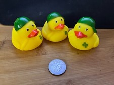 St Patrick Day Miniature Rubber Ducky - Set of 3 - New, Ships Fast