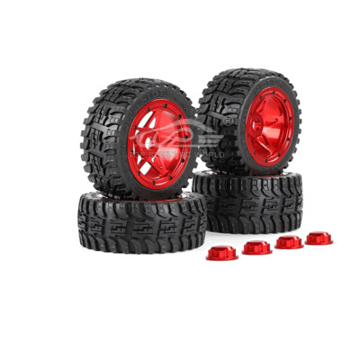 All Terrain Front and Rear Complete Tires 4pc for 1/5 Rofun Hpi KM RV Baja 5b