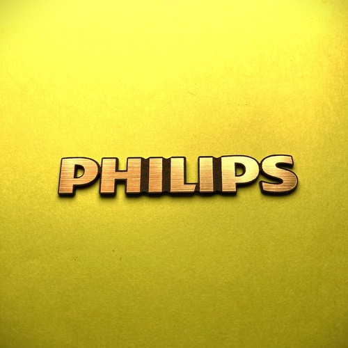 PHILIPS 60x10 emblem brusched badge ASK logo decal sticker plate aufkleber - Picture 3 of 6