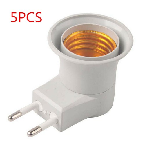 E27 Socket To EU Plug Adapter Light Bulb Lamp Holder Button - Bild 4 von 9