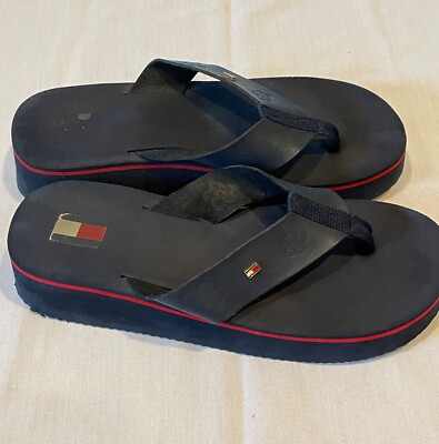 Women s  Tommy  Hilfiger  thong  flip flops size 7 platform 
