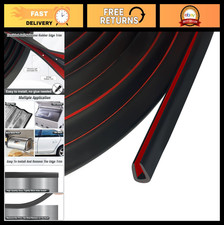 Flexible Rubber Edge Trim 1/8" U-Channel Protector for Glass Steel - 20ft Blac