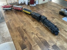 Marx Train Set Plastic Steam Engine With Three Freight Cars Not Tested
