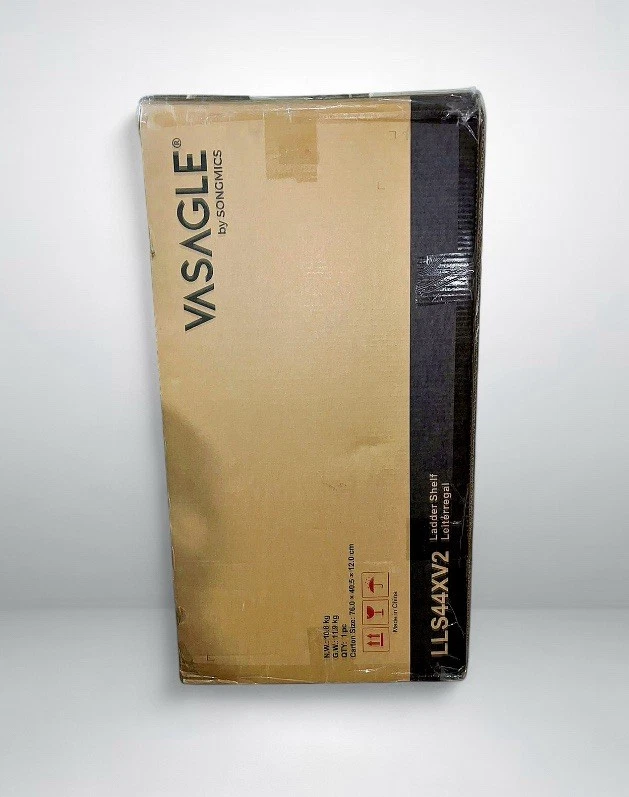 Estante Escalera Vasagle, Estantería de 4 Niveles, Marrón Rústico y Tinta Negra LLS44XV2 Nuevo Foto 2 de 4