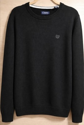 Chaps Herren Pullover Größe: S Schwarz Baumwolle