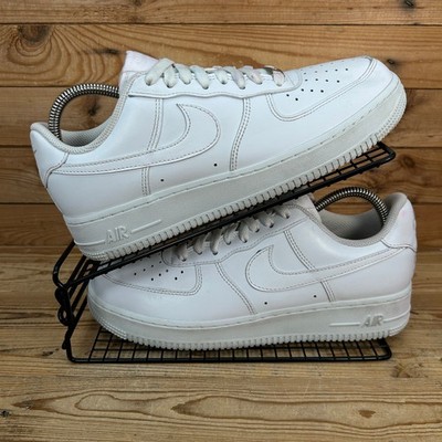 Nike Turnschuhe Damen Größe UK 7,5 Air Force 1 Triple Weiß Leder Freizeitschuhe