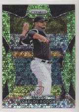 2019 Panini Prizm Tier II Lime Green Donut Circle 187/199 Carlos Rodon #155 tj0