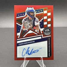2026 Panini Stars & Stripes Prizm Autograph AUTO Red Prizm CADEN BORCHERDING /99
