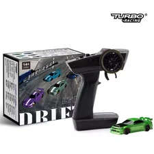 Turbo Racing C64-GREEN 1/76 RC Drift Car 2WD On Road RTR w/Radio
