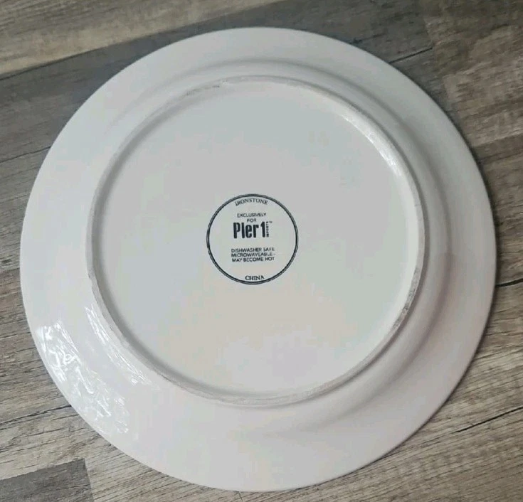 Pier 1 Colorful Spring Duck Floral Luncheon Salad Plate 9" - Image 2 of 2