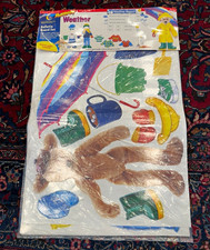 Vintage Classroom Bulletin Board Decor Lot NEW Weather, Happy Helpers HeaderNOS