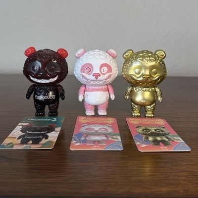 PanTa Du Du   Set of 3 Vinyl Figures (Sakura / Gold / Cola from PanTa Du Du 2)