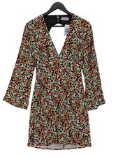 RIXO A-Line Midi Dress UK10 in Multi