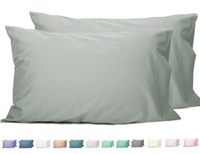 King Pillowcases Set of 2, 100 Cotton King Pillow King 20"x40" Storm Grey