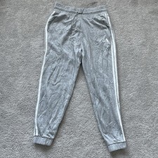 Adidas Essential 3-Stripe Fleece Jogger Pants In Heather Gray Large KE7767