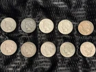 PEACE SILVER DOLLAR LOT 1/2 ROLL OF 10 COINS 1923-1934 P D S BEAUTIFUL TONED VF