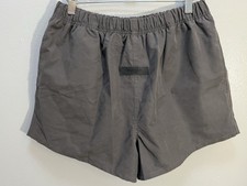 Men  s Small Fear of God FOG Essentials Gray Cotton Blend Shorts