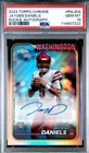2024 Topps Chrome Jayden Daniels Base Variation Autograph PSA 10