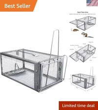 Durable Humane Mouse & Chipmunk Cage Trap with Auto Lock – Indoor/Outdoor