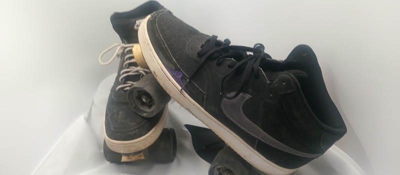 Nike Court Vision High Top Roller Skates Black White Lace-Up Custom Conversion