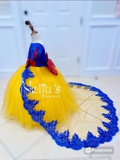CINCOANERA PRINCESS SNOW WHITE PARTY DRESS Deluxe Girls' Costume - Size 4