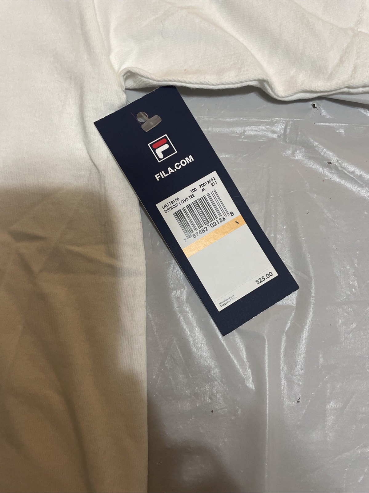 T shirt uomo Fila Detroit love bianca manica corta NBA pistoni multicolore