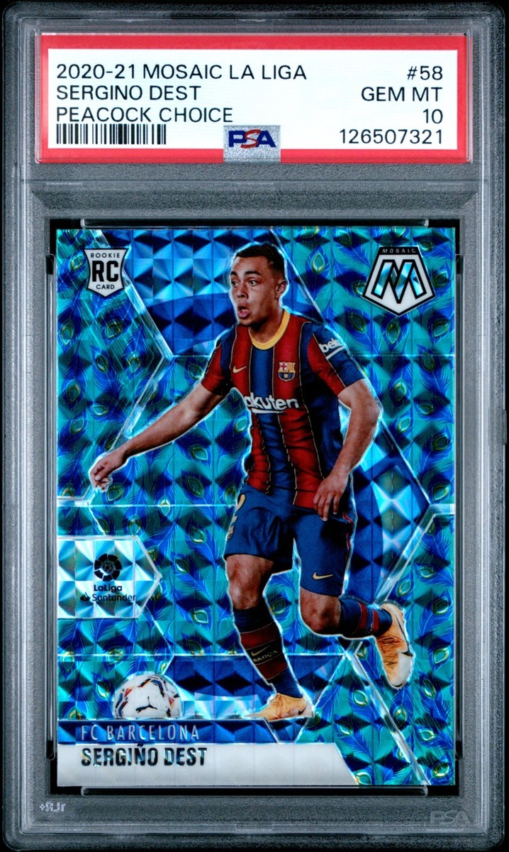 20-21 久保建英 Mosaic La Liga Peacock PSA 10 2020-21 Panini Mosaic La Liga - Sergino Dest #58 Choice Peacock