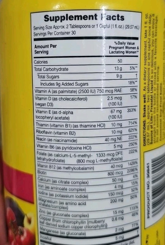 Fruta tropical líquida prenatal Natures Plus Source of Life - 30 fl oz - Multi... Foto 2 de 2