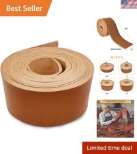 Versatile 72-Inch Caramel Brown Leather Strip - Soft yet Durable Crafting Tool