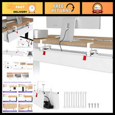 No Drill Under Desk Cable Management Tray - 36 Inch Organizer for Cables  Wires