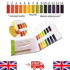 80 pH 1-14 Universal Full Range Litmus Test Paper Strips for Liquids Urine UK
