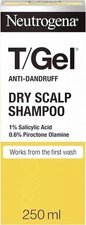 Bulk price! 4x Neutrogena T/Gel Anti-Dandruff Dry Scalp Shampoo 250ml Salicylic