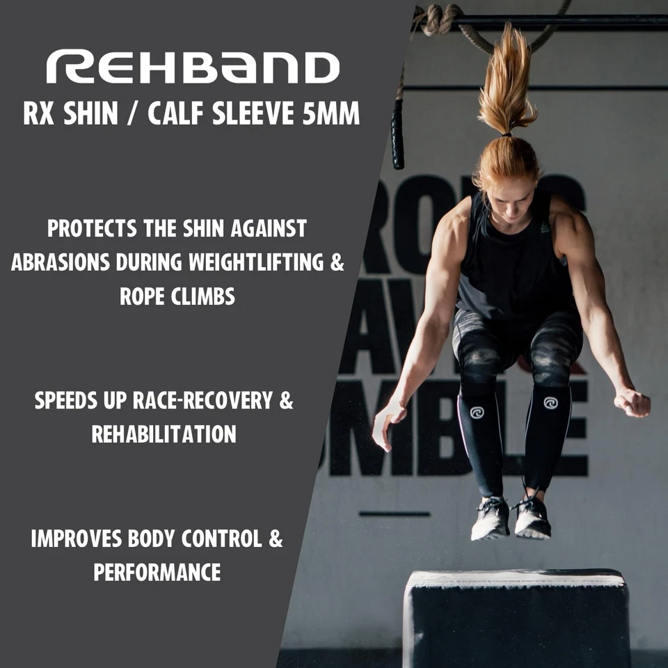 Rehband 5mm Neopreno Espinilla Manga Pantorrilla, Soporte de Compresión Hombres y Mujeres para Ca... Foto 3 de 4